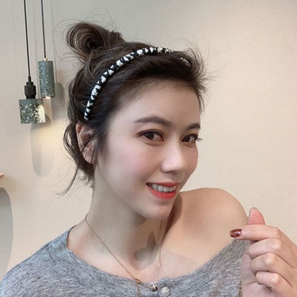 Băng Đô Rửa Mặt Chống Trượt Họa Tiết Da Báo Phong Cách Hàn Quốc Thanh Lịch Cho Nữ