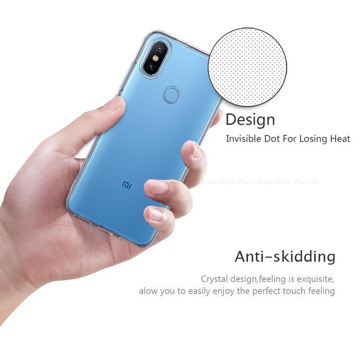 Ốp lưng silicon dẻo trong suốt cho Xiaomi Mi A2 / Mi 6X mỏng 0.6mm chính hãng Ultra Thin