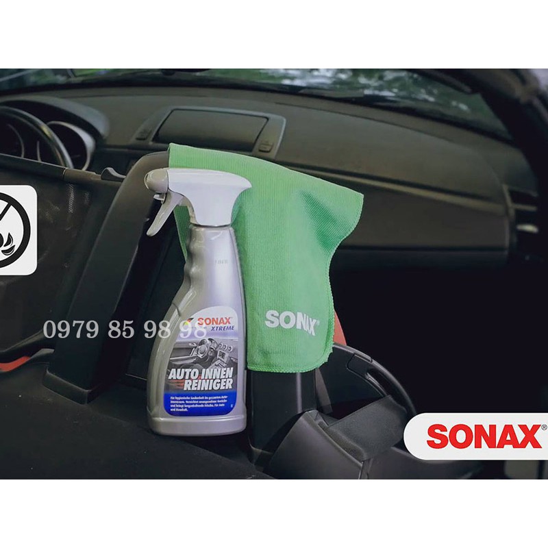Combo làm sạch, bảo dưỡng nhựa, bảo dưỡng da nội thất ô tô dòng cao cấp của sonax