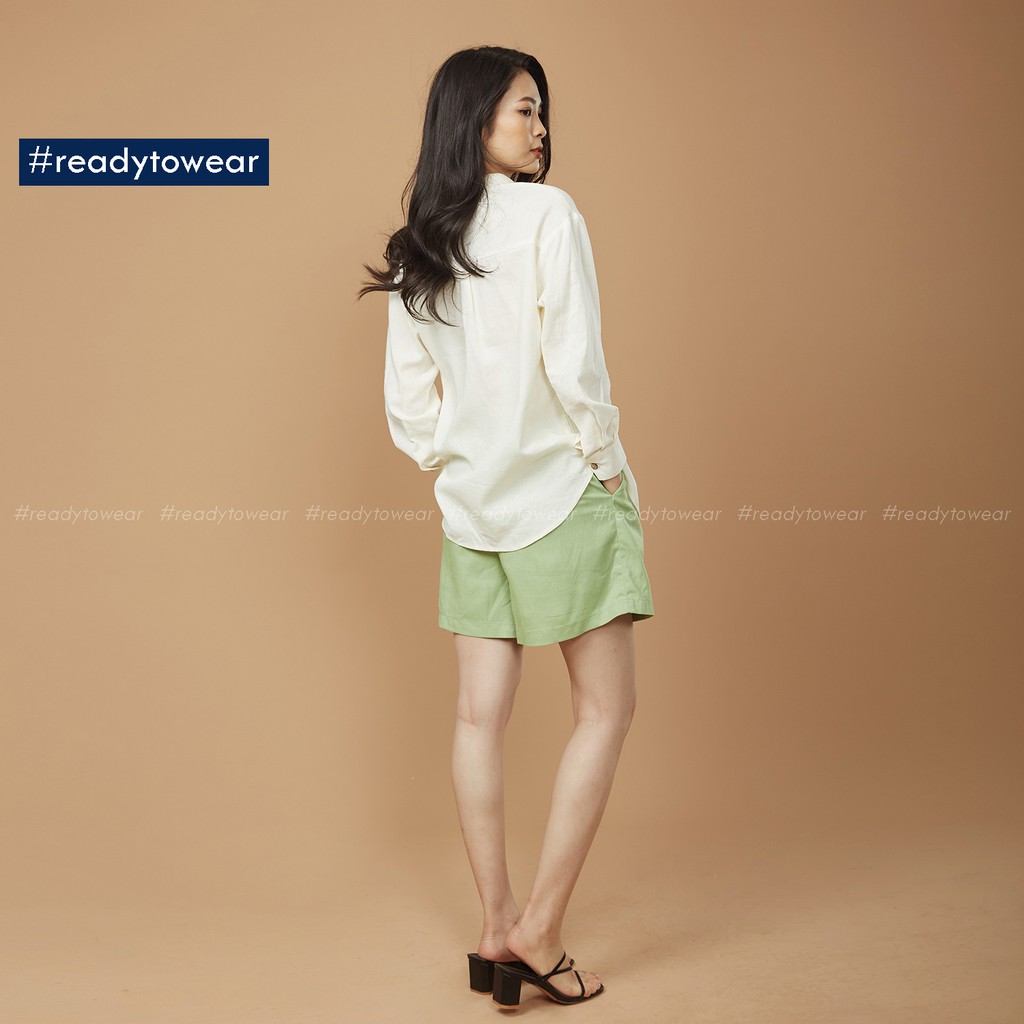 Quần sooc nữ cạp cao - short nữ linen - quần sóc vải đũi nhiều màu SH01 | BigBuy360 - bigbuy360.vn