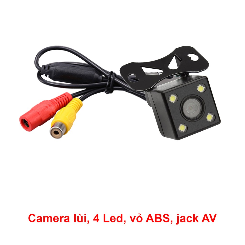 Camera lùi o to, dùng làm camera lùi xe tải, xe khách, 4 led, jack AV