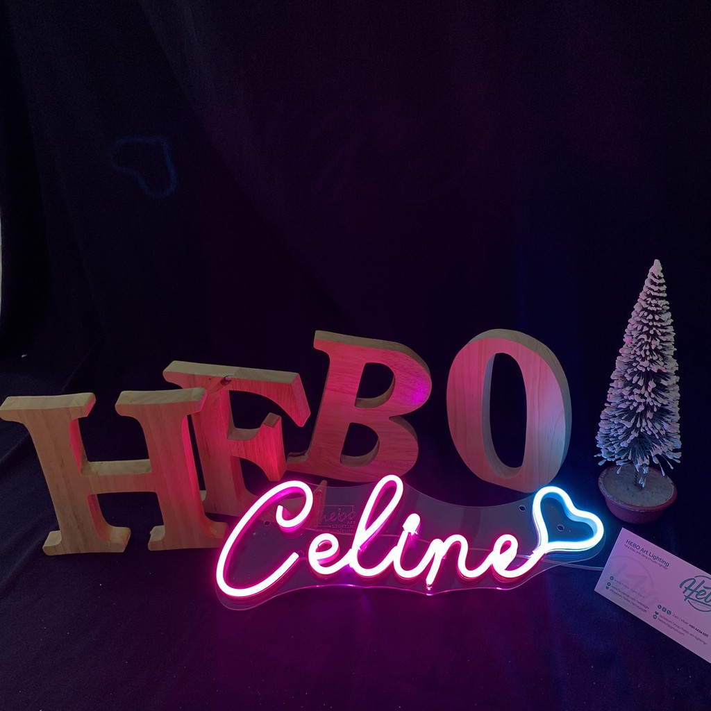 Đèn Trang Trí Led Neon Sign Rosé (chữ theo yêu cầu)