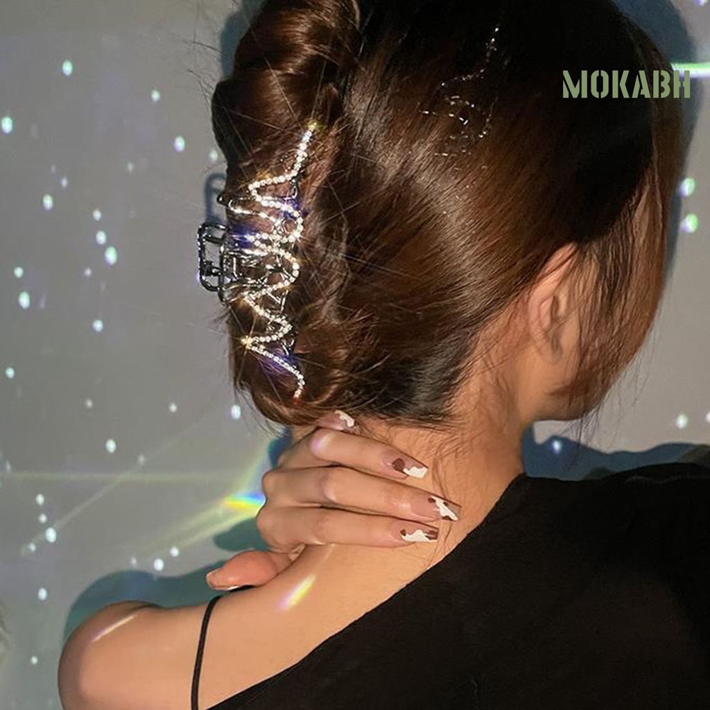 Kẹp Tóc Càng Cua Lớn Đính Đá Màu Sắc Tươi Sáng Thanh Lịch