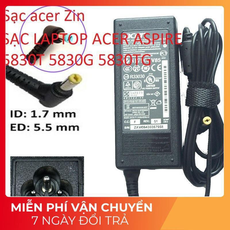 ⚡️[Sạc zin] SẠC LAPTOP ACER ASPIRE 5830T 5830G 5830TG 19V - 3.42A - 65W Chân vàng 5.5 x 1.7 mm