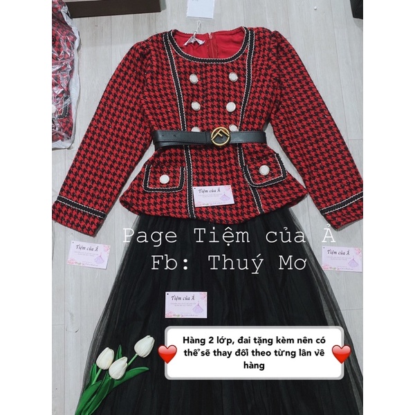 Sét dạ thiết kế cao cấp sang chảnh 3 món kèm ảnh thật 3 màu _Tiệm của Ả | BigBuy360 - bigbuy360.vn