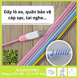 Dây lò xo quấn bảo vệ dây cáp sạc 1.5M