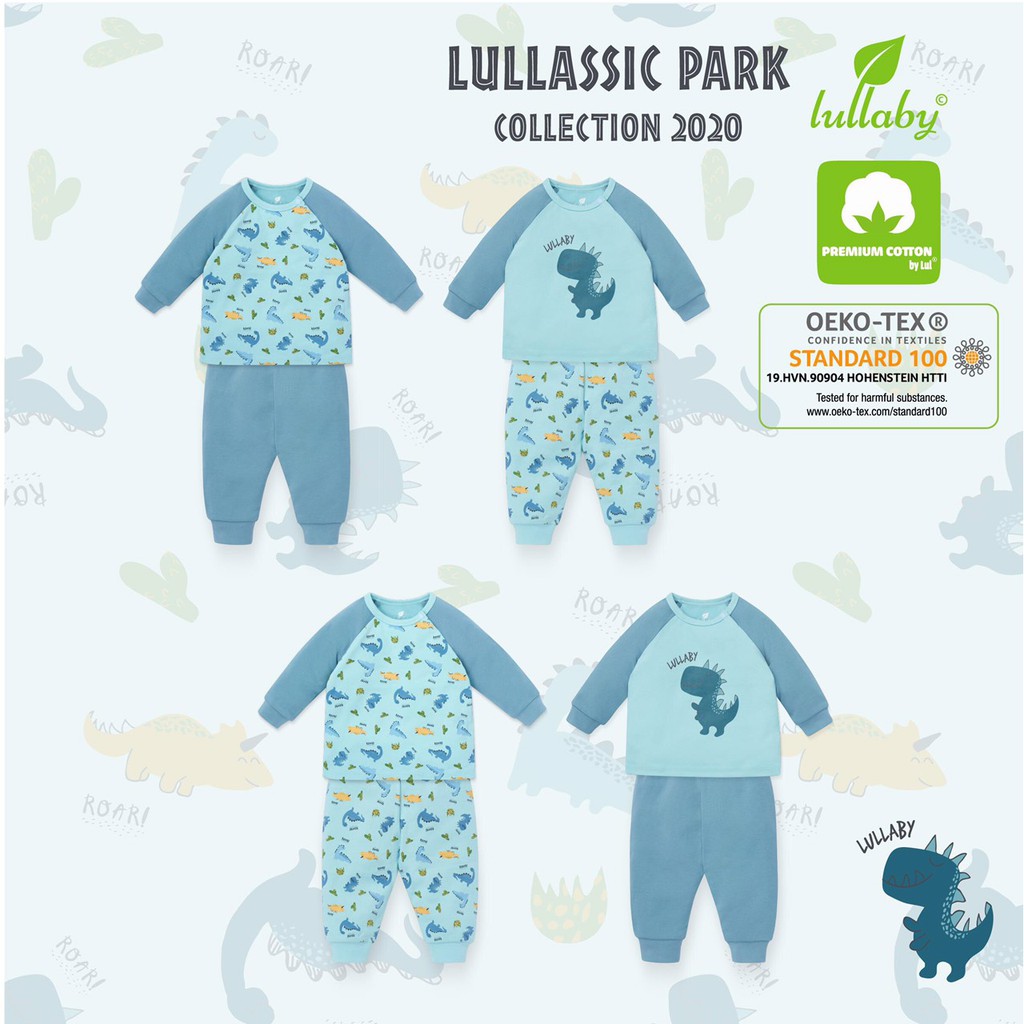 [Mã FAMAYFA2 giảm 10K đơn 50K] Lullaby- Bộ quần áo nỉ dài tay bé trai Raglan BT ( NH108B )