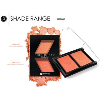 Bảng Phấn Má Hồng 2 Màu Absolute NewYork Chic Cheek Blush Duo