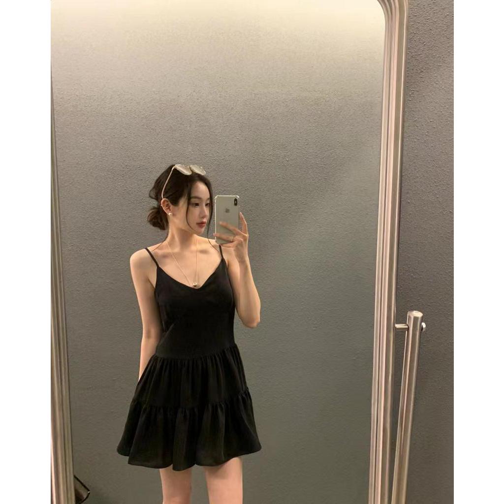 Đầm Dây Cổ V Thời Trang Mùa Hè Pháp Thanh Lịch 62753