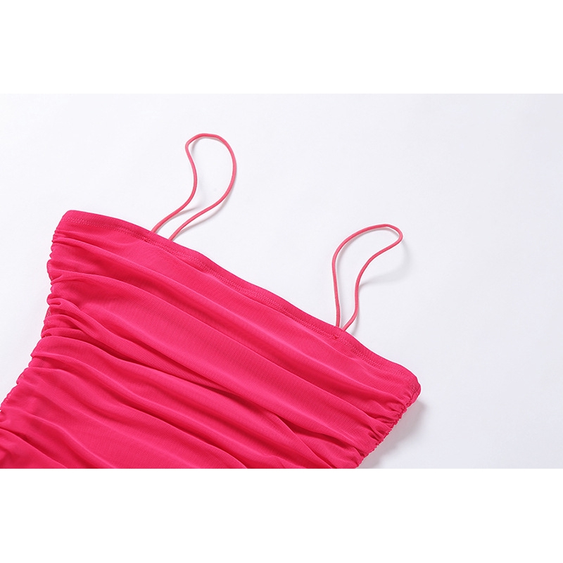 DUNEA Đầm hai dây ôm dáng vừa vặn thiết kế hở lưng quyến rũ dành cho nữ