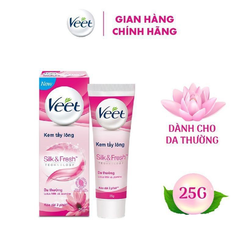 ❤𝙁𝙍𝙀𝙀𝙎𝙃𝙄𝙋❤Kem tẩy lông veet hair removal cream silk & fresh 100ml