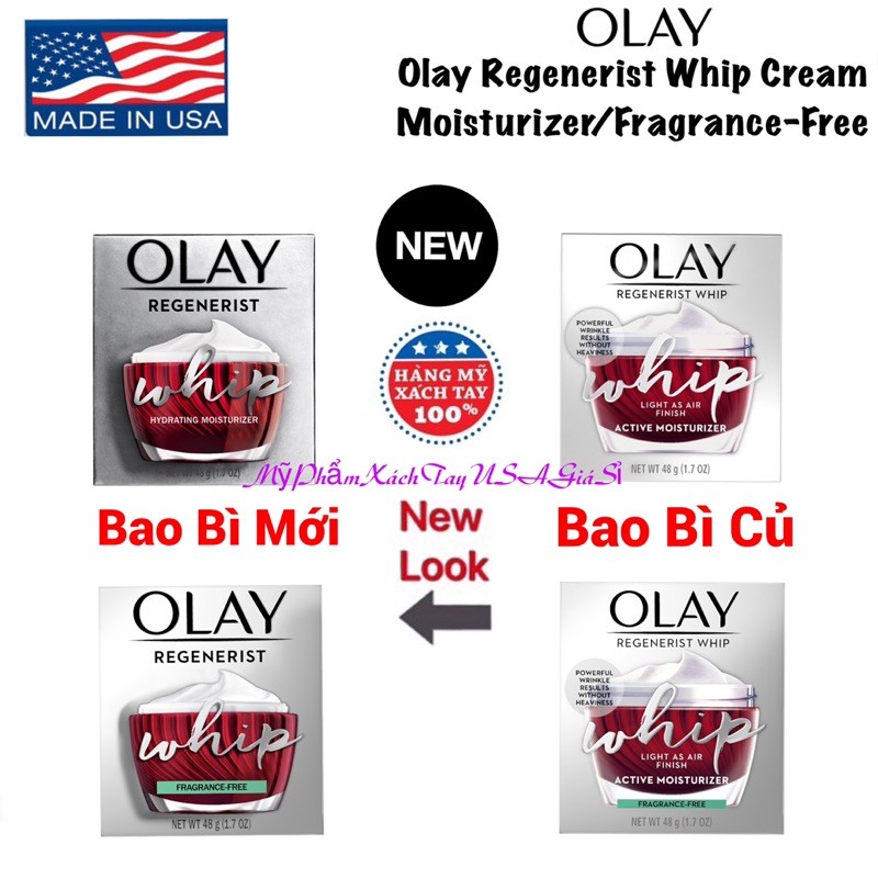 [HàngMỹ]Kem Dưỡng Chống Lão Hóa Olay Regenerist Whip Active Moisturizer 48g