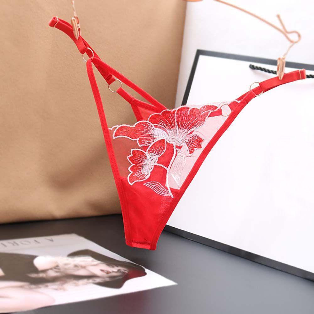Quần Lót Lọt Khe Thêu Hình Bướm Phối Ren Quyến Rũ Cho Nữ