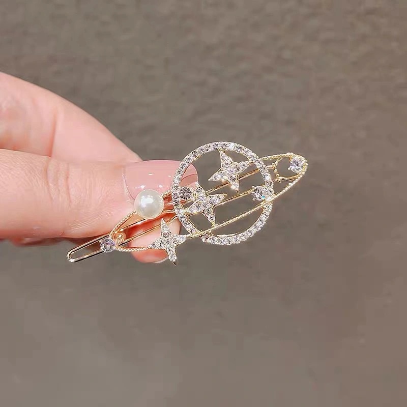 Kẹp mái đính hạt họa tiết ngôi sao tiểu hành tinh dễ thương PK086
