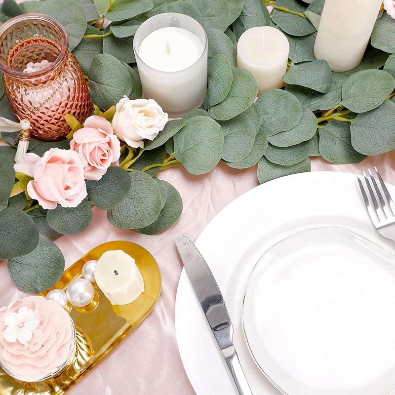 Set 10 Dây Lá Bạch Đàn Nhân Tạo Dùng Để Trang Trí 60Ft