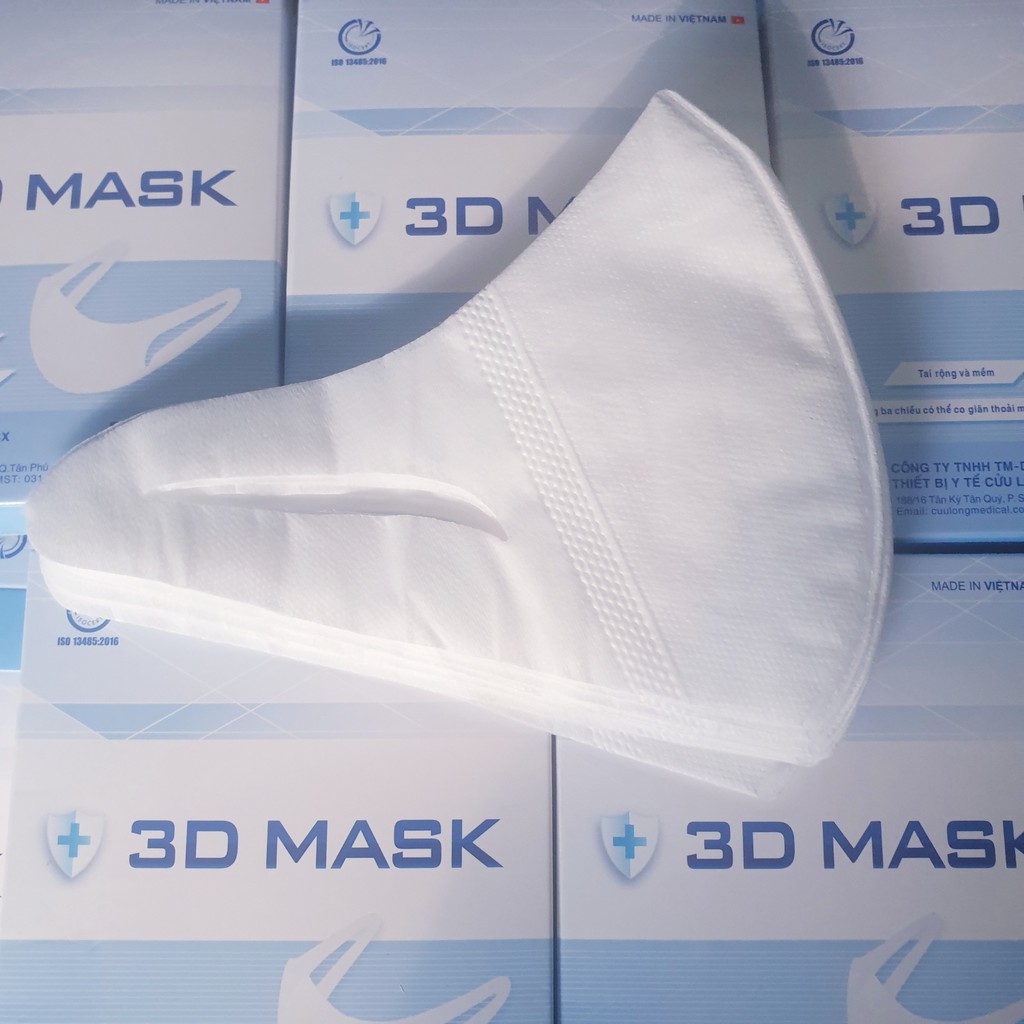 3D Mask Cửu Long_Khẩu Trang Ngăn Khói Bụi Người Lớn