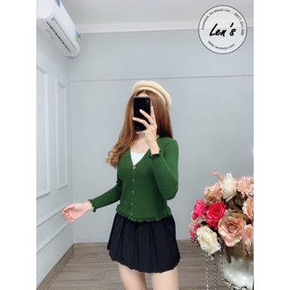 ÁO KHOÁC LEN VIỀN BÈO