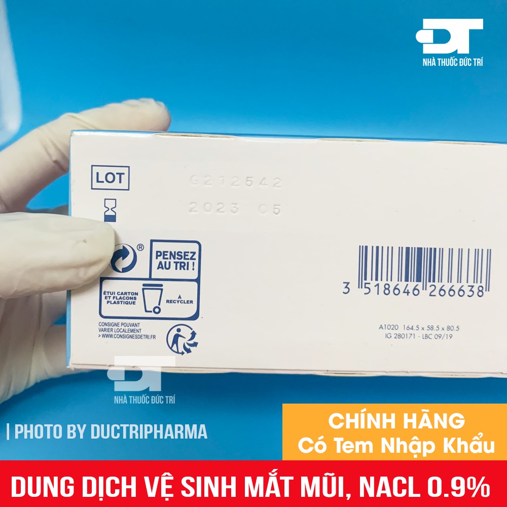 NƯỚC MUỐI SINH LÝ [PHÁP] HỒNG 40 ống physiodose