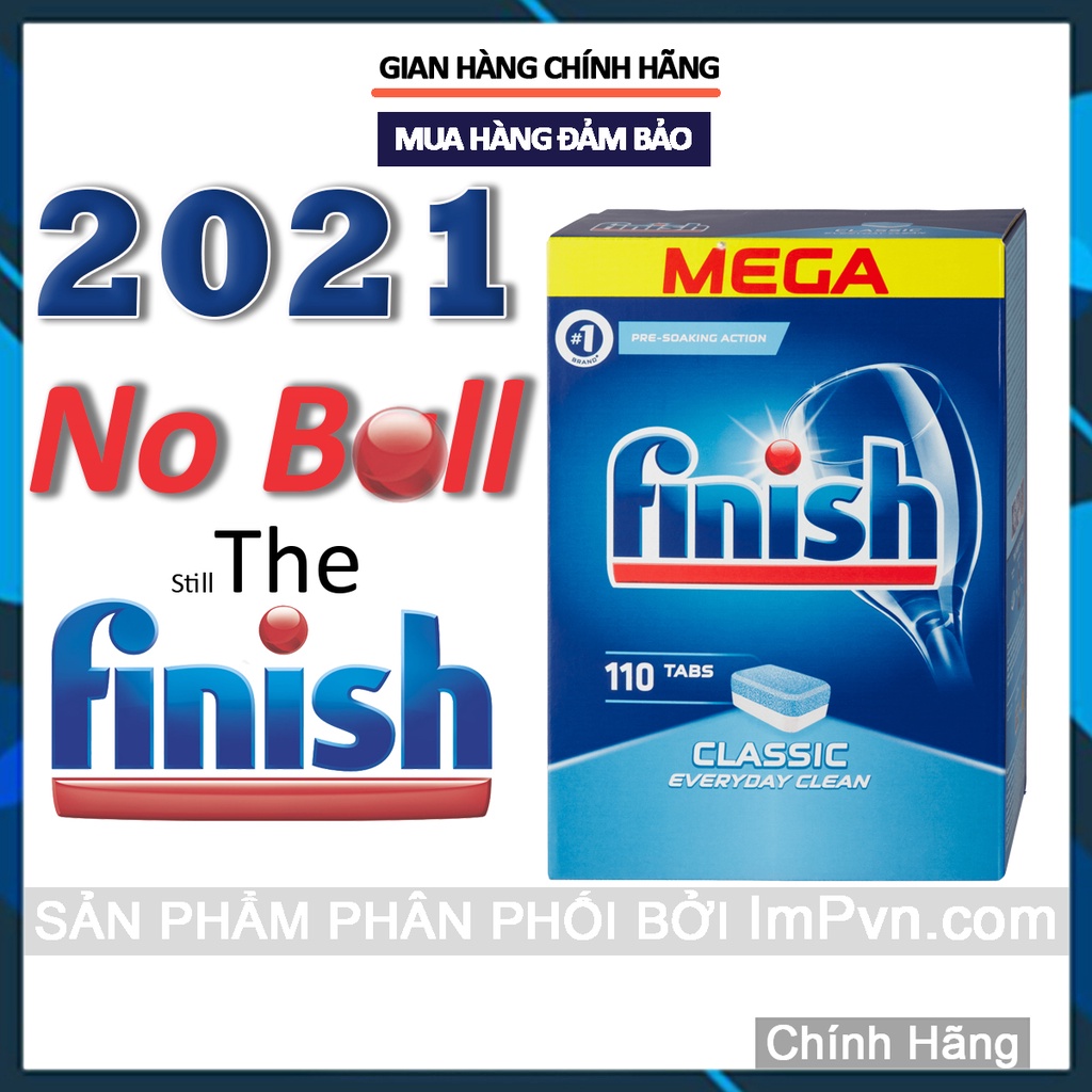 Viên rửa bát Finish Classic mẫu mới 2021 (Viên lẻ)