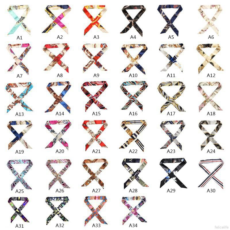 Khăn trang trí thắt nơ túi xách màu sắc sặc sỡ