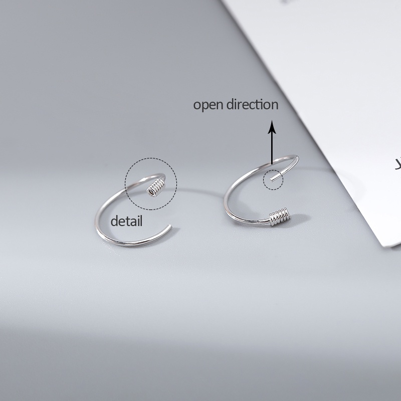 Khuyên Tai Bạc Khuyên Tai Tròn Bộ Khuyên Tai Tròn Nhỏ Màu Bạc Đơn Giản Cho Nữ