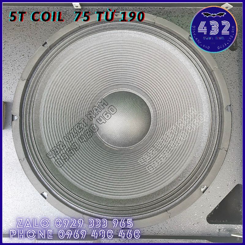 [Mã ELHACE giảm 4% đơn 300K] Loa Bass 5 Tấc Coil 75 Bass 50 coil 75 từ 190 Sườn Sắt 4 hoặc 8 0hm ( Giá 1 Bass )