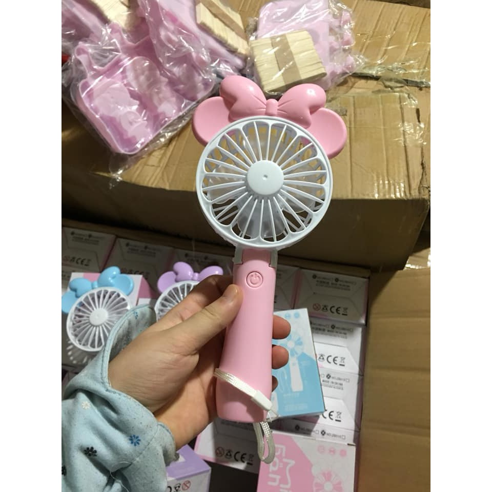 Quạt tích điện mini hình mickey