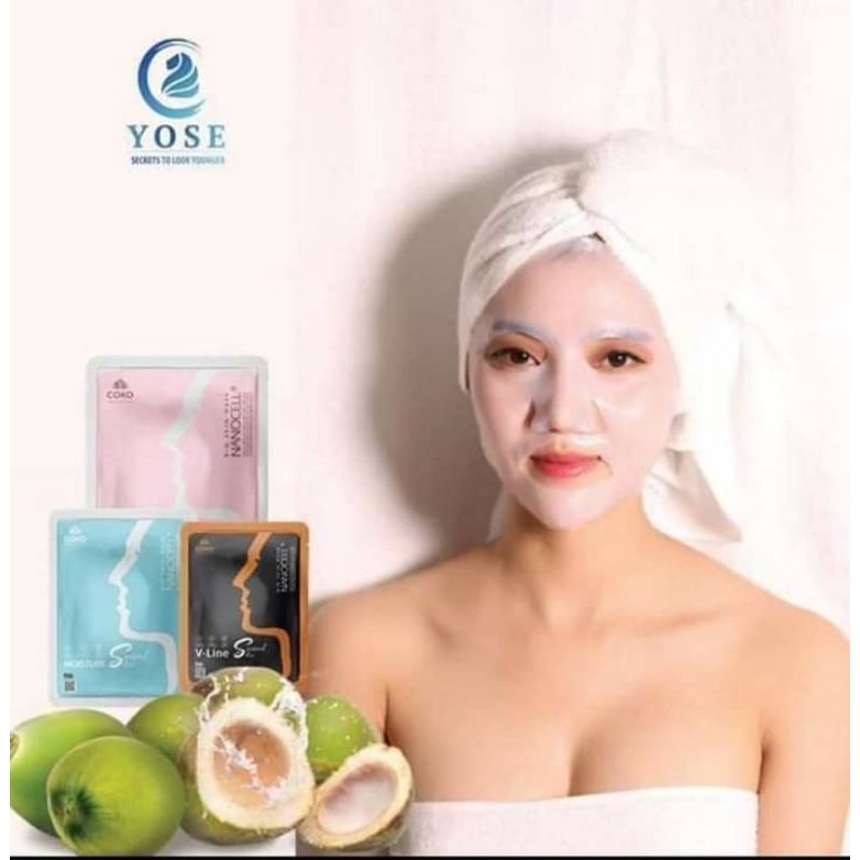 COMBO 3 LOẠI MẶT NẠ SINH HỌC COKO DƯỠNG ẨM, TRẮNG, CHỐNG LÃO HÓA
