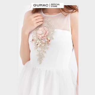 [Mã WABRGUM giảm 10% tối đa 30K đơn 99K] Đầm lưới xòe sát nách GUMAC DB644