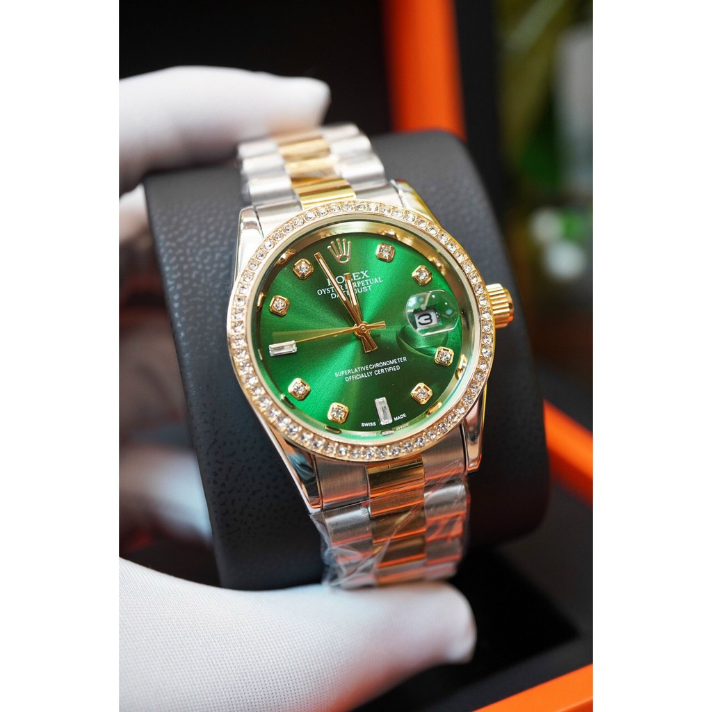 (Fullbox - Bảo hành 12 tháng] Đồng hồ nam RLS-38mm đính viền đá dây kim loại đúc đặc | BigBuy360 - bigbuy360.vn