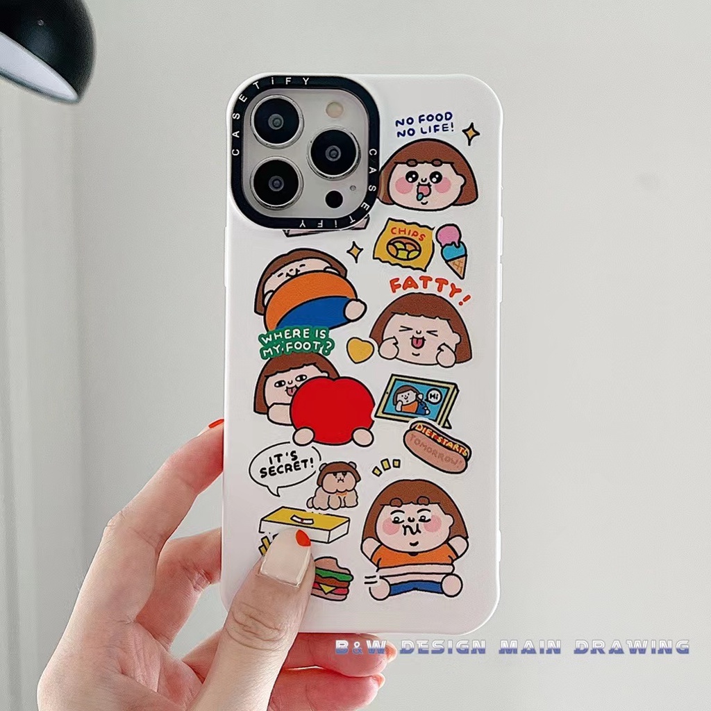 Ốp Điện Thoại Silicon Dẻo Họa Tiết Hoạt Hình Cô Gái Dễ Thương Chống Sốc Cho iPhone 13 12 11 Pro MAX XR IX XS MAX i7 i8 Plus