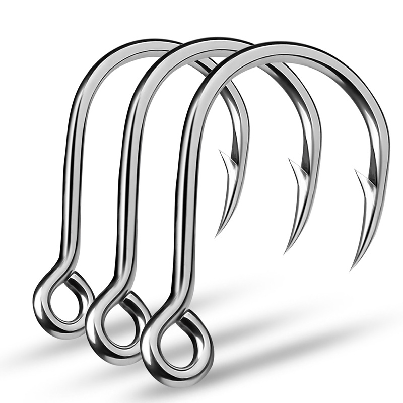 Bộ 20 Móc Đơn Mắt To 6-3/0 Chuyên Dụng# Lưỡi Câu Cá Bằng Thép Carbon Cao Cấp