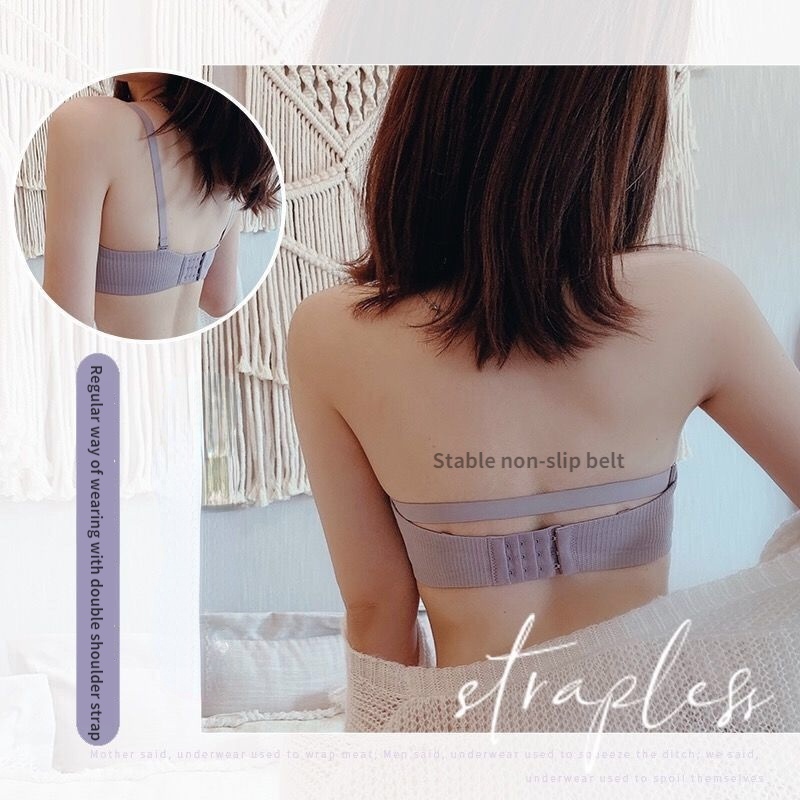 Áo Lót Nâng Ngực Không Đường May Thoáng Khí Dành Cho Nữ