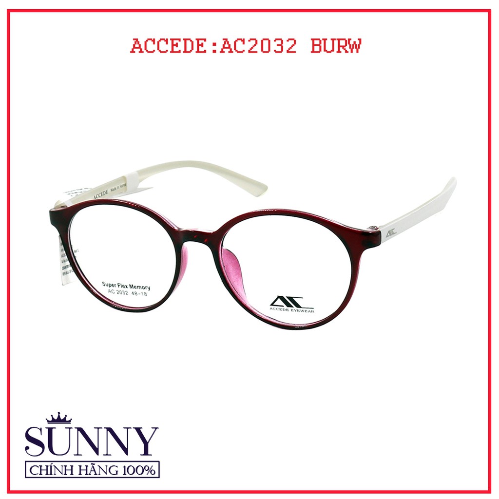 AC2032 - Gọng kính nam nữ Accede unisex (nhiều màu) chính hãng Korea - - kèm tem chống hàng giả do bộ công an cấp