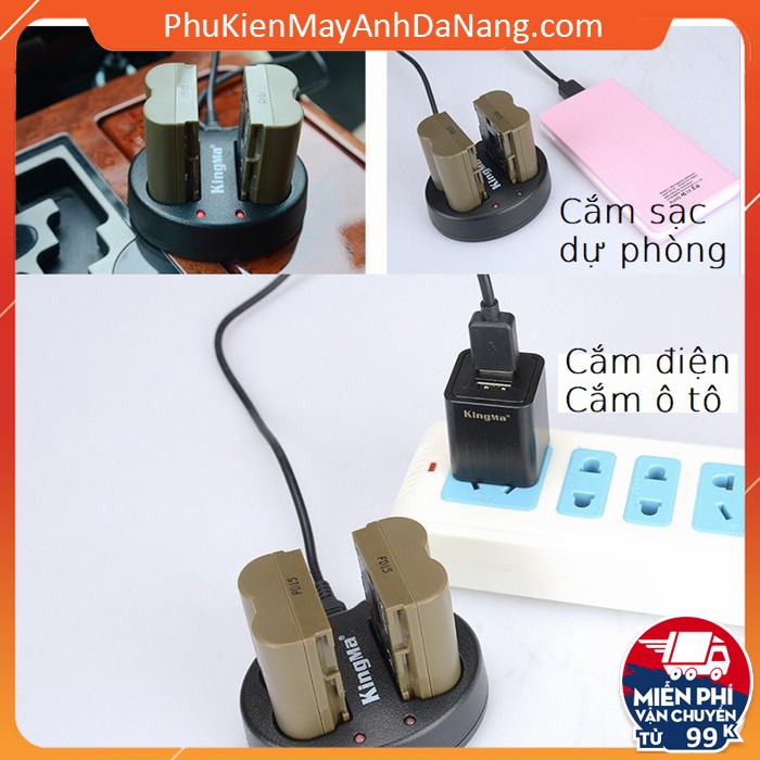 Sạc đôi 2 pin KingMa cho pin Canon BP-511a