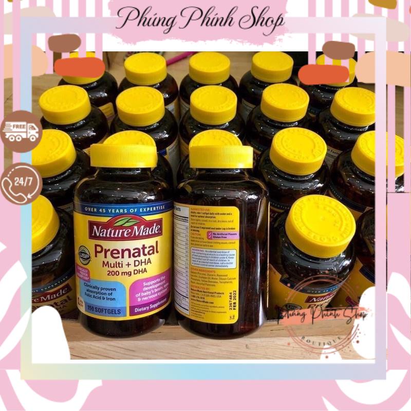 VIÊN UỐNG BỔ BẦU NATURE MADE-PRENATAL MULTI + DHA { Tuyển sỉ ctv zalo 0967.663.696 }