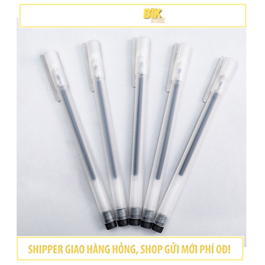 Bút bi nước đen gel 0,5mm cho học sinh sinh viên đẹp với bộ dụng cụ học tập văn phòng phẩm - VPPBB20