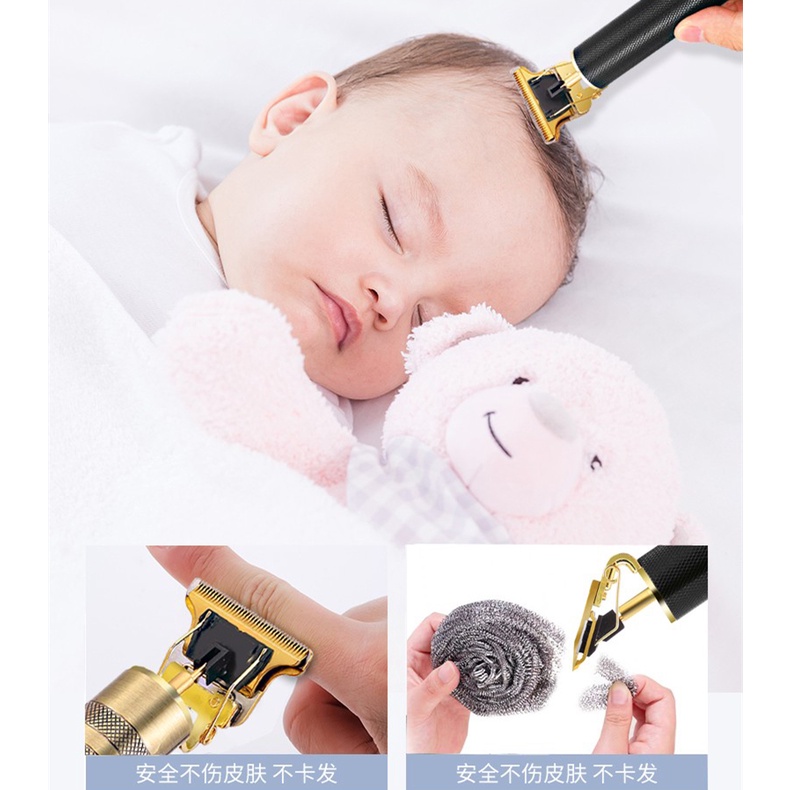 Tông đơ cắt tóc điện T9 Tông đơ cắt tóc dầu cạo râu đầu cạo râu Tông đơ cắt tóc có thể sạc lại