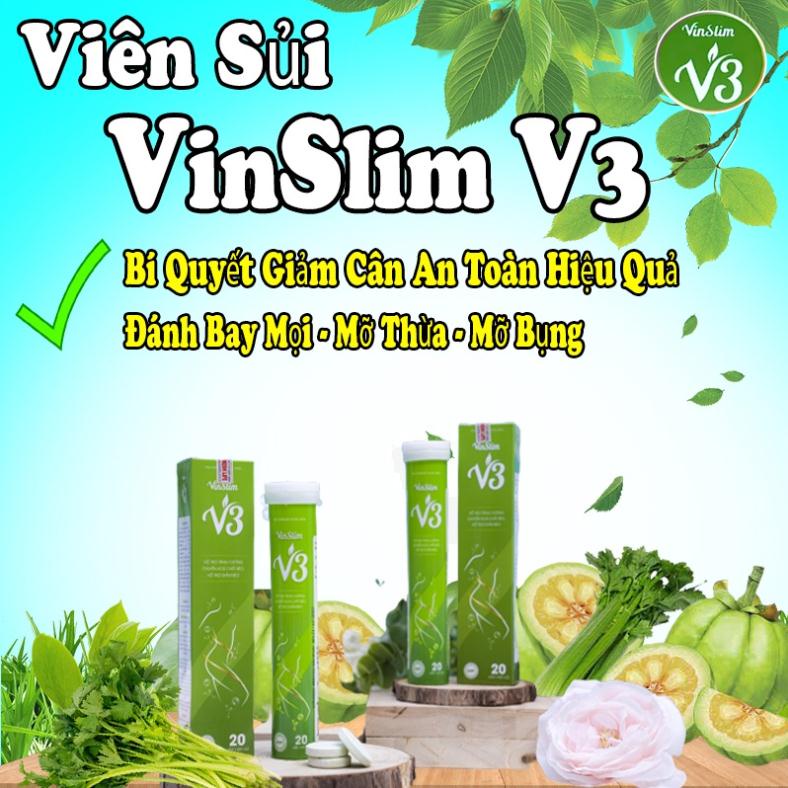 Sủi giảm cân V3 Vinslim đánh bay mọi mỡ thừa ( đùi + bụng + mông + nọng)