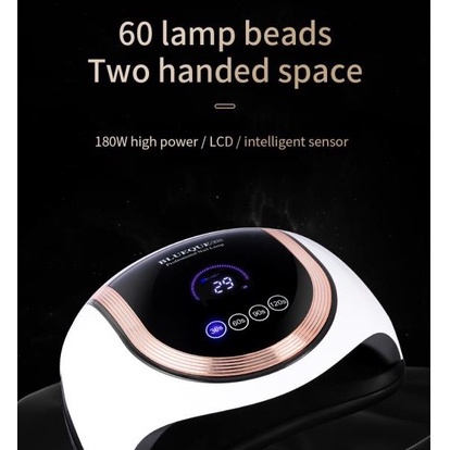 * Chuyên sản xuất cung cấp sỉ và lẻ toàn quốc * Máy hơ gel NEW BLUEQUE V11 – 180w – 60 bóng.