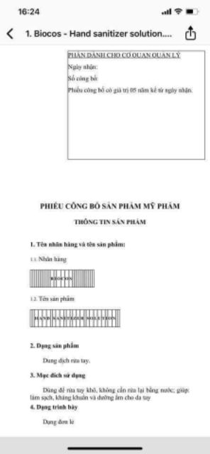 Chai xịt khuẩn BIOCOS Nước rửa tay 100ml | BigBuy360 - bigbuy360.vn