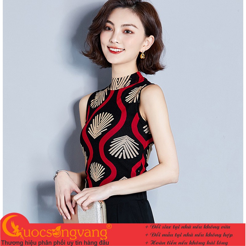 Áo thun nữ co giãn áo thun in hình học GLA289 Cuocsongvang