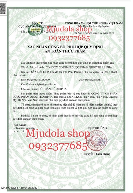 Bổ thận nữ Abipha