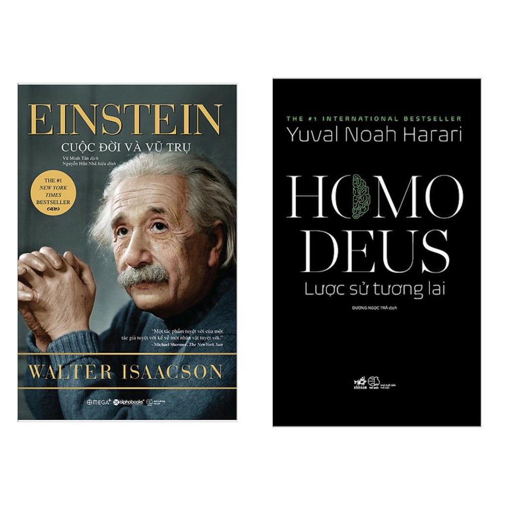 Sách - Combo EINSTEIN Cuộc đời và vũ trụ + HOMO DEUS Lược sử tương lai [Alpha-Nhã Nam]