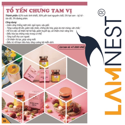 Yến sào cao cấp Lamnest - món quà từ thiên nhiên,tăng cường hệ miễn dịch, hỗ trợ tiêu hóa