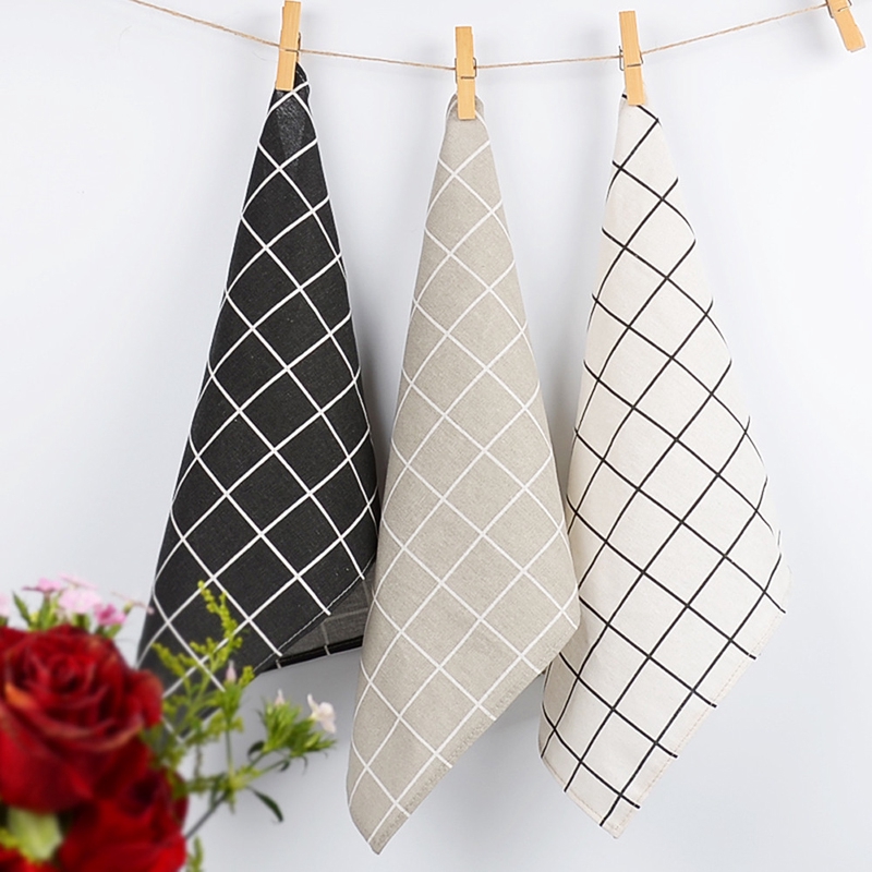 Khăn Trải Bàn Vải Lanh Cotton Phong Cách Bắc Âu Đơn Giản 40X60Cm