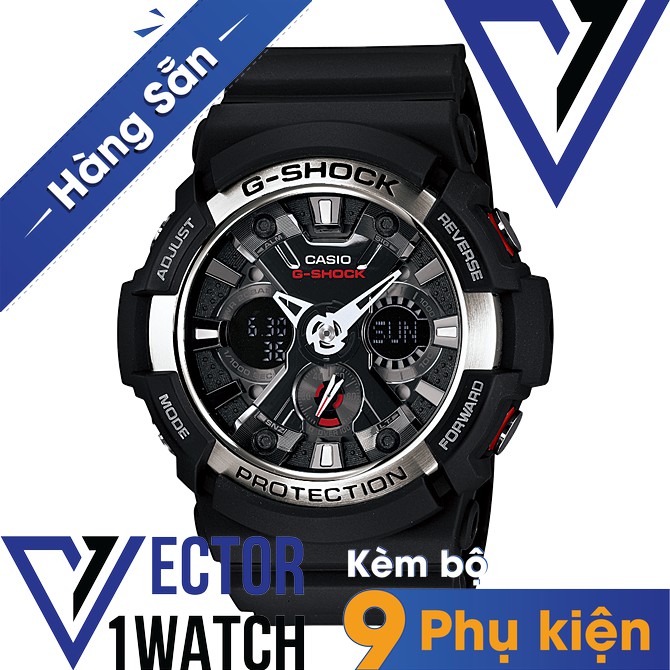 Đồng hồ thể thao nam nữ G-Shock GA-200-1A Full phụ kiện