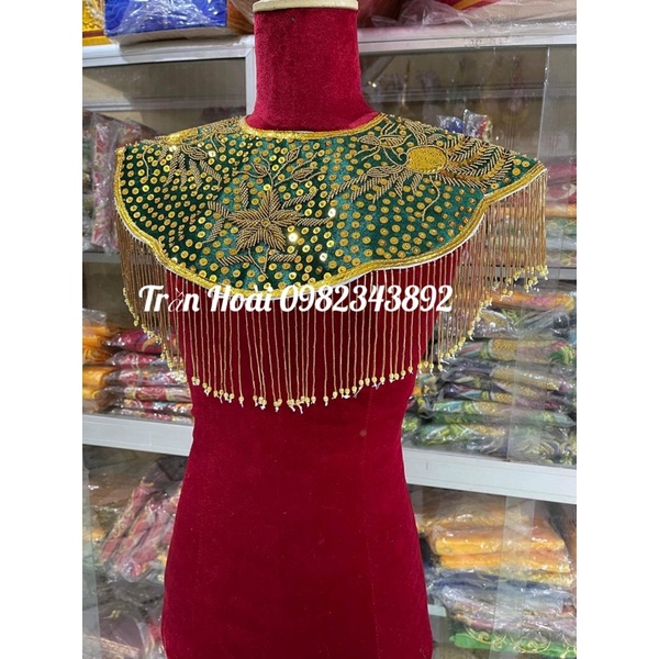 Phụ kiện hầu đồng - xây cườm vàng hàng trung - xây hầu - xây cổ hầu đồng