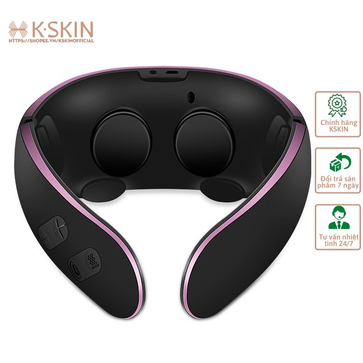 Máy massage cổ vai gáy thông minh KSKIN KD812. Massage nóng giúp máu lưu thông, 2 miếng đệm điện cực sử dụng toàn thân