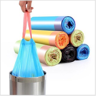 Túi đựng rác có quai xách tiện lợi - Cuộn 15 túi 45x50cm
